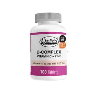 B COMPLEX X 100 TABS QUALIVITS | VITAMINAS B + C + ZINC