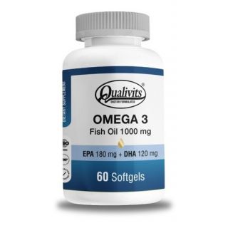 OMEGA 3 FISH OIL 1000 MG QUALIVITS X 60 CAPS