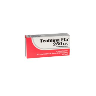 TEOFILINA EFA 250 MG LP 30 COMP