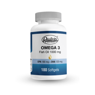 OMEGA 3 FISH OIL 1000 MG QUALIVITS X 180 CAPS