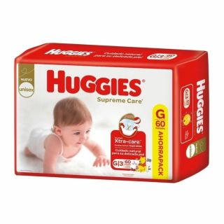 Pañales Huggies Supreme Care G x 60 Unidades