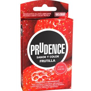 Preservativos Prudence Sabor Frutilla x 3